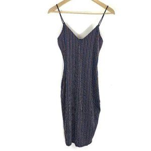 Mind Code Multi Colored Pin Stripe Sleeveless Dress Size Large